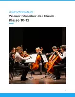 Vorschau - Unterrichtsreihen - Wiener Klassiker der Musik – Arbeitsheft für den Musikunterricht (Klasse 10–12) - Deckblatt