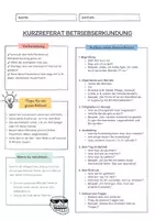 Vorschau - Arbeitsblätter - Kurzreferat Betriebserkundung - Deckblatt