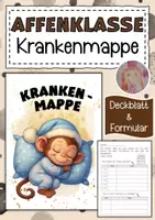 Vorschau - Anderer Materialtyp - Krankenmappe für die Affenklasse - Deckblatt