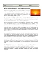 Vorschau - Arbeitsblätter - Sachtext - Warum wird der Himmel rot, wenn die Sonne untergeht? - Lesestrategien - Deckblatt