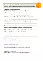 Vorschau - Arbeitsblätter - Sachtext - Warum wird der Himmel rot, wenn die Sonne untergeht? - Lesestrategien - Seite 1