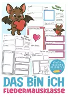 Vorschau - Arbeitsblätter - Fledermausklasse sich vorstellen Arbeitsblätter Klassentier Fledermaus - Deckblatt
