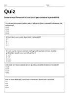 anteprima - Quiz - Quiz: contare i casi favorevoli e i casi totali per calcolare la probabilità - Pagina 1