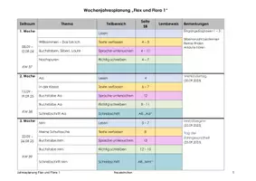 Vorschau - Stundenentwürfe - Materialpaket Jahresplanungen Flex und Flora 1 - 4 - Seite 1