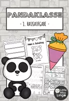Vorschau - Arbeitsblätter - Pandaklasse - Mein erster Schultag - Erste Hausaufgabe - Einschulung - Deckblatt