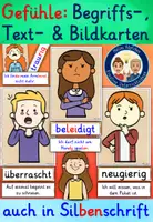 Vorschau - Fördermaterial/Inklusion - Gefühle Bildkarten Wortkarten Textkarten / Grundschule - Deckblatt