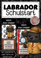 Vorschau - Anderer Materialtyp - Schwarzer Labrador Willkommensgruß mit Detektivstift - Deckblatt
