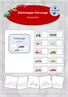 Vorschau - Arbeitsblätter - Klettmappe (TEACCH-Mappe) zu Graubildern - Fahrzeuge - Deckblatt
