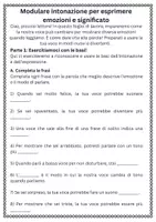 anteprima - Schede informative - Modulare intonazione per esprimere emozioni e significato - Pagina 1
