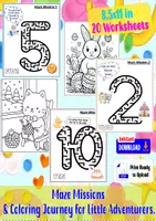 Aperçu - Feuilles d'exercices - Maze Missions & Coloring Journey for Little Adventurers. - Page de couverture
