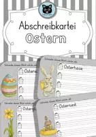 Vorschau - Stationenlernen - Abschreibkartei Ostern - Osterwörter - Deckblatt