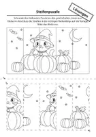 Vorschau - Arbeitsblätter - Halloween: Streifenpuzzle mit Kätzchen - Seite 2