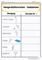 Vorschau - Test - FÜHRERSCHEIN - Sandsäckchen (Passend zu den Stationskarten ) Sportunterricht - Seite 2
