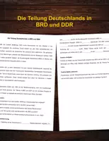 Vorschau - Arbeitsblätter - Die Teilung Deutschlands in BRD und DDR - Deckblatt