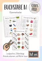 Vorschau - Fördermaterial/Inklusion - Buchstabeneinführung M - Klammerkarten - Deckblatt