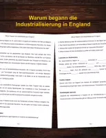 Vorschau - Arbeitsblätter - Warum begann die Industrialisierung in England - Deckblatt