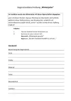 Vorschau - Arbeitsblätter - Gegenstandsbeschreibung Steckbrief Fundbüro Winterjacke beschreiben - Deckblatt