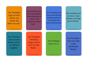 Vorschau - Stationenlernen - Lesezuordnungskarten - Pandabär - Seite 2
