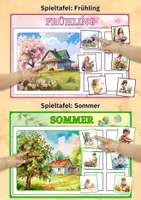 Vorschau - Bildkarten - Spielerisch Jahreszeiten lernen – Zuordnungsspiel mit Bildkarten für Kita & Vorschule - Seite 1