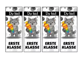 Vorschau - Anderer Materialtyp - Wolfklasse Lesezeichen als Geschenk zur Einschulung - Seite 2
