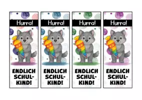 Vorschau - Anderer Materialtyp - Wolfklasse Lesezeichen als Geschenk zur Einschulung - Seite 3