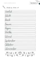 Vorschau - Arbeitsblätter - Schreibschrift-Übung (SAS) | Herbst Edition - Seite 2