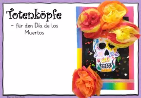 Vorschau - Mal- und Bastelvorlagen - Totenköpfe für den Día de los Muertos: Schritt-für-Schritt Anleitung - Seite 1