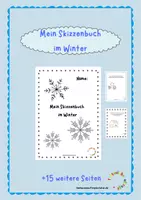 Vorschau - Mal- und Bastelvorlagen - Kunst für zwischendurch: Mein Skizzenbuch im Winter - Seite 1