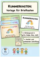 Vorschau - Bildkarten - Kummerkasten: Vorlage für die Grundschule / Briefkasten - Deckblatt