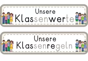 Vorschau - Fördermaterial/Inklusion - Klassenregeln/ Klassenwerte Aushang Silbenschrift & Symbole - Seite 2