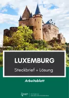 Vorschau - Arbeitsblätter - Luxemburg Steckbrief mit Lösung - Deckblatt