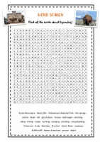 Vorschau - Arbeitsblätter - word search Wyoming - Deckblatt