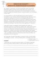 Vorschau - Arbeitsblätter - Verkehr der Zukunft – Innovative Verkehrskonzepte in Europa - Deckblatt