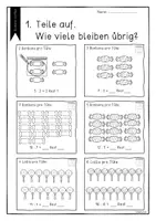 Vorschau - Arbeitsblätter - Dividieren mit Rest - Arbeitsblätter - Seite 3
