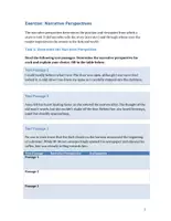 Vorschau - Arbeitsblätter - Narrative Perspectives / Point of View (Exercise) - Seite 1