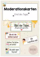 Vorschau - Bildkarten - Kind des Tages - Begrüßungsritual Moderationskarten - Deckblatt