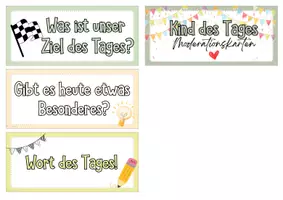 Vorschau - Bildkarten - Kind des Tages - Begrüßungsritual Moderationskarten - Seite 2