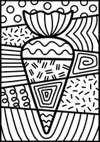 Vorschau - Mal- und Bastelvorlagen - Pop Art Schultüten zum Weiter- und Ausmalen - Abstrakte Kunst für die Einschulung - Seite 1