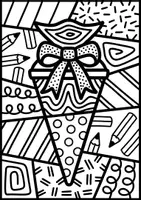 Vorschau - Mal- und Bastelvorlagen - Pop Art Schultüten zum Weiter- und Ausmalen - Abstrakte Kunst für die Einschulung - Seite 2