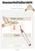 Vorschau - Poster - Classroom-Management: Anwesenheitsübersicht für deine Eulenklasse - Deckblatt