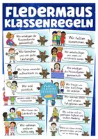 Vorschau - Fördermaterial/Inklusion - Fledermausklasse Klassenregeln Klassentier Fledermaus - Deckblatt