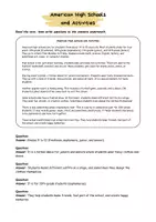 Vorschau - Arbeitsblätter - American High Schools and Activities - Deckblatt