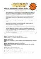 Vorschau - Arbeitsblätter - American High Schools and Activities - Seite 1