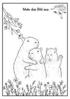 Vorschau - Mal- und Bastelvorlagen - 25 Ausmalbilder Capybara zum anmalen - Seite 1