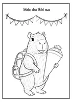 Vorschau - Mal- und Bastelvorlagen - 25 Ausmalbilder Capybara zum anmalen - Seite 2