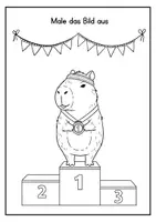 Vorschau - Mal- und Bastelvorlagen - 25 Ausmalbilder Capybara zum anmalen - Seite 3