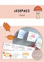 Vorschau - Arbeitsblätter - Lesepass / Leseaufgaben für den Herbst (Herbstferien) - Deckblatt