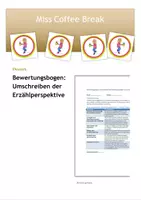 Vorschau - Klassenarbeiten - Umschreiben der Erzählperspektive - Perspektivwechsel (Bewertungsbogen) - Deckblatt