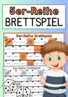 Vorschau - Arbeitsblätter - 5er-Reihe Mathe Brettspiel (Multiplikation/Einmaleins) - Deckblatt