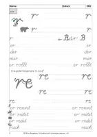 Vorschau - Arbeitsblätter - Buchstabe r, aus: Schreibschrift lernen LA - Seite 2